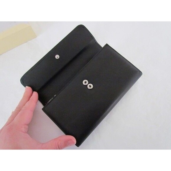 Vintage Dopp All Leather Black Checkbook Wallet Large Deadstock New in Boz - Picture 8 of 16